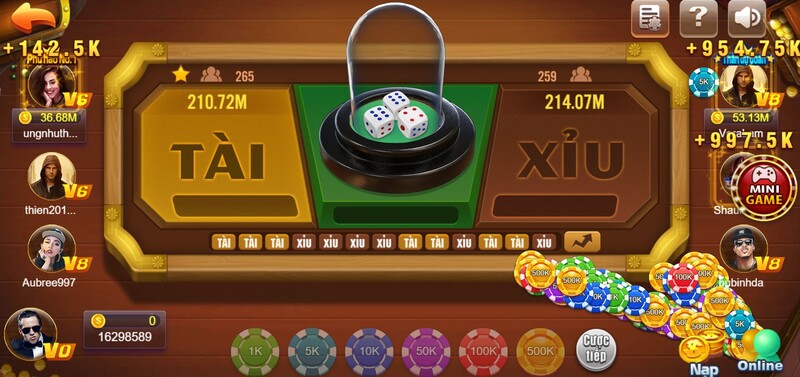 Tài xỉu 68 game bài dùng số chấm của xúc xắc để tính điểm